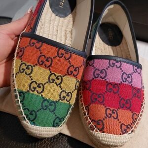 Gucci Colorful GG Pattern Espadrilles